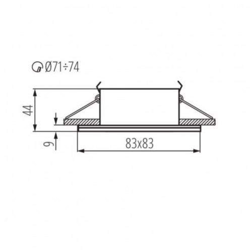 Точковий світильник Kanlux Qules 8.3x8.3x4.4 см Чорний (Kan26307)