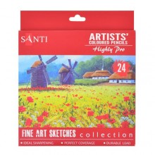 Набір художніх кольорових олівців Santi Highly Pro 24 шт (742391)