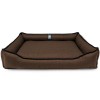Лежак ліжко для собак всіх порід EGO Bosyak Рогожка L 90x75 Коричневий (спальне місце для великих собак)