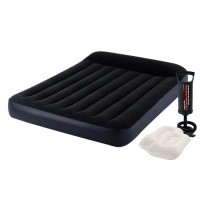 Надувний матрац Intex 64143-2, 152 x 203 x 25 см, з насосом, подушкам. Двомісний