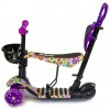 Самокат дитячий Scooter 5 в 1 Flowers 51х76х26 см Різнокольоровий (1954264907)