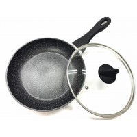 Сковорода з кришкою та мармуровим покриттям Benson BN-570 28 см