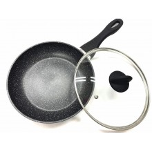 Сковорода з кришкою та мармуровим покриттям Benson BN-570 28 см