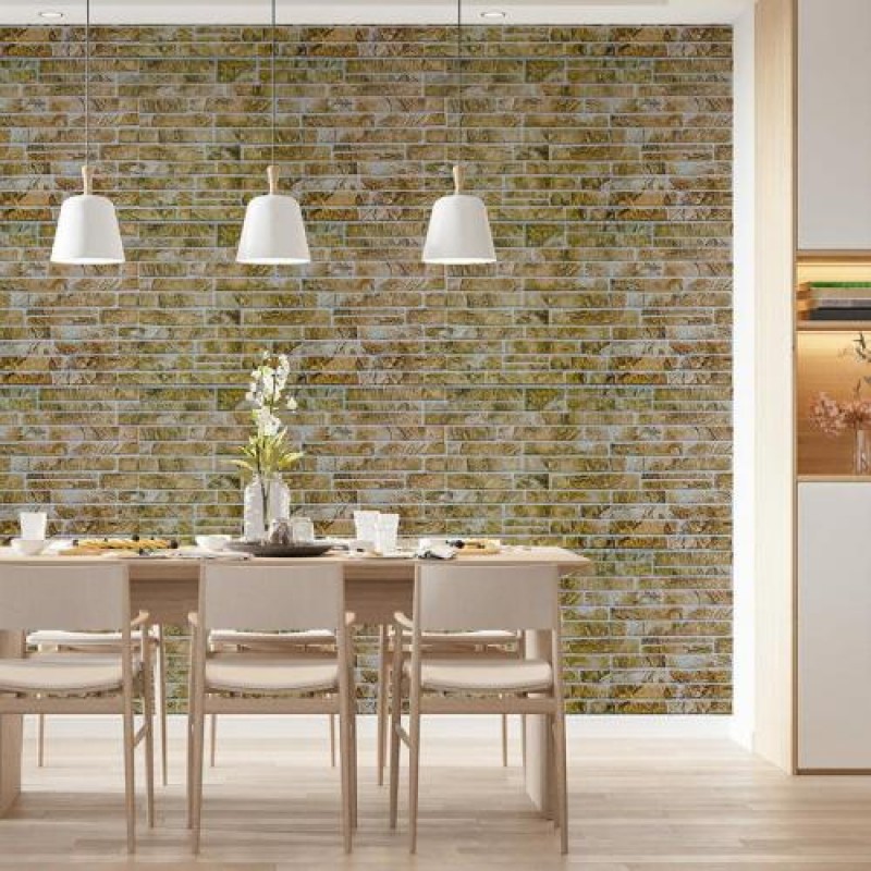 Декоративна ПВХ панель під цеглу Sticker Wall 960*480*4мм (D) SW-00001839 Коричнево-сіра