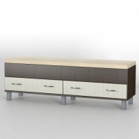 Комод приліжковий Тиса Мебель КП-100 Венге Дуб молочний 50x41x140 см Комод приліжковий Тиса Мебель КП-100 Венге Дуб молочний 50x41x140 см