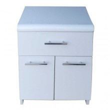 Тумба Mikola-M комод пластиковий 2.0 білий з верхнім ящиком та дверцятами 60 см