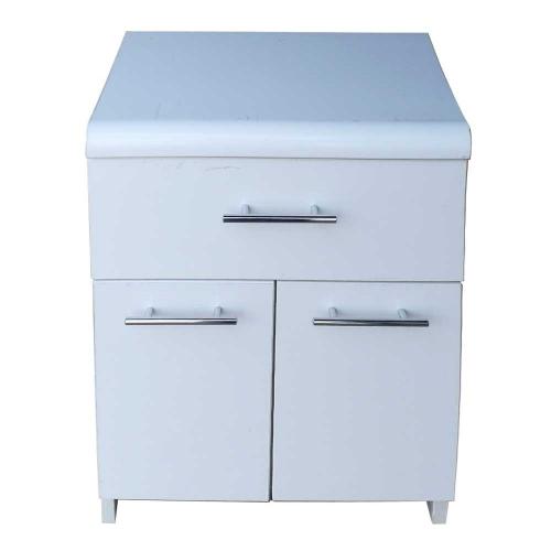 Тумба Mikola-M комод пластиковий 2.0 білий з верхнім ящиком та дверцятами 60 см Тумба Mikola-M комод пластиковий 2.0 білий з верхнім ящиком та дверцятами 60 см