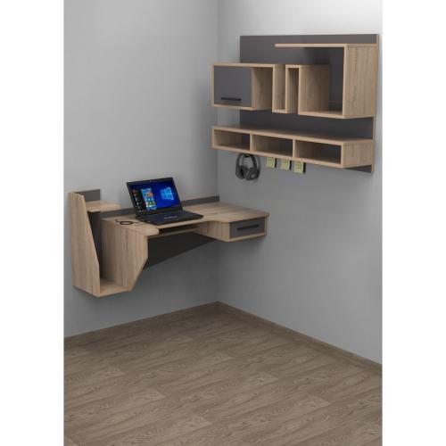 Комп'ютерний стіл Тиса Мебель Тіса Стиль-12 Сонома Графіт 560x520x1100 мм