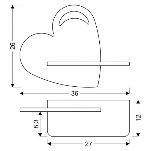 Настінний світильник Candellux Heart 36x26 см Коричнево-синій (21-84576)