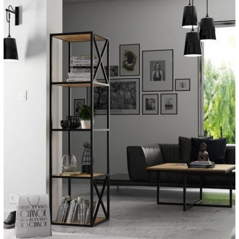 Стелаж для зберігання в стилі Loft NS-1724 1900x450x450 мм Черный