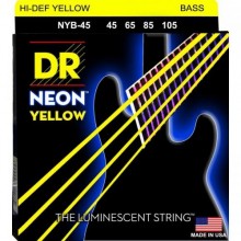 Струни для бас-гітари DR NYB-45 Hi-Def Neon Yellow K3 Coated Medium Bass 4-Strings 45/105
