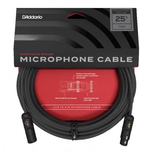 Кабель мікрофонний D'Addario PW-AMSM-25 American Stage Series Microphone Cable 7.62m (25ft) Кабель мікрофонний D'Addario PW-AMSM-25 American Stage Series Microphone Cable 7.62m (25ft)