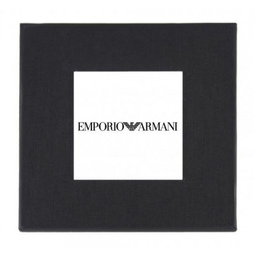 Подарункова упаковка - коробка для годинника Emporio Armani чорний з білим (IBW108-6)