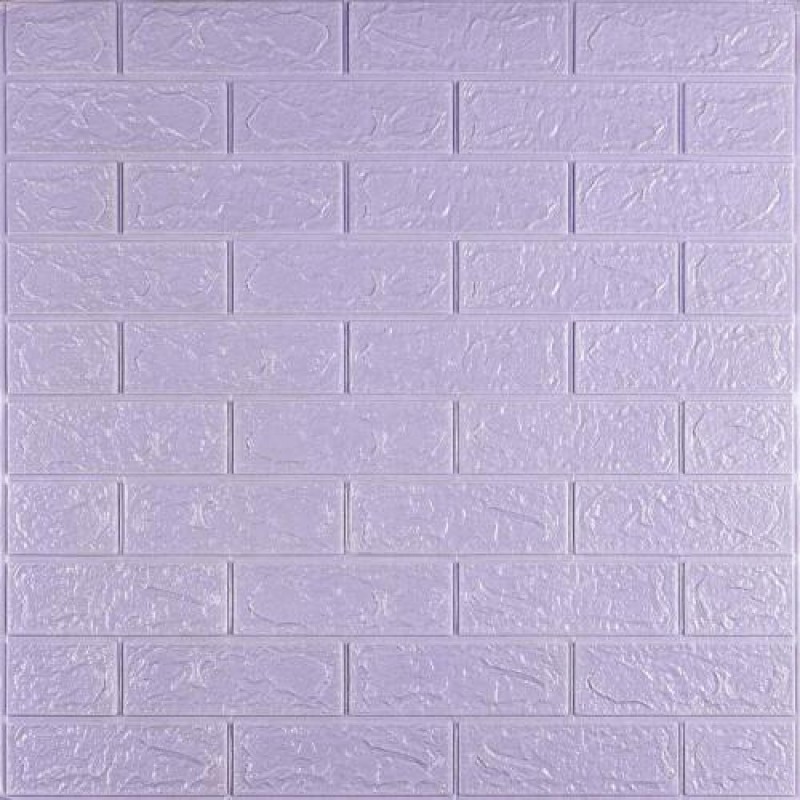 Самоклеюча 3D панель під світло-фіолетову цеглу Sticker Wall 3080х700х3мм