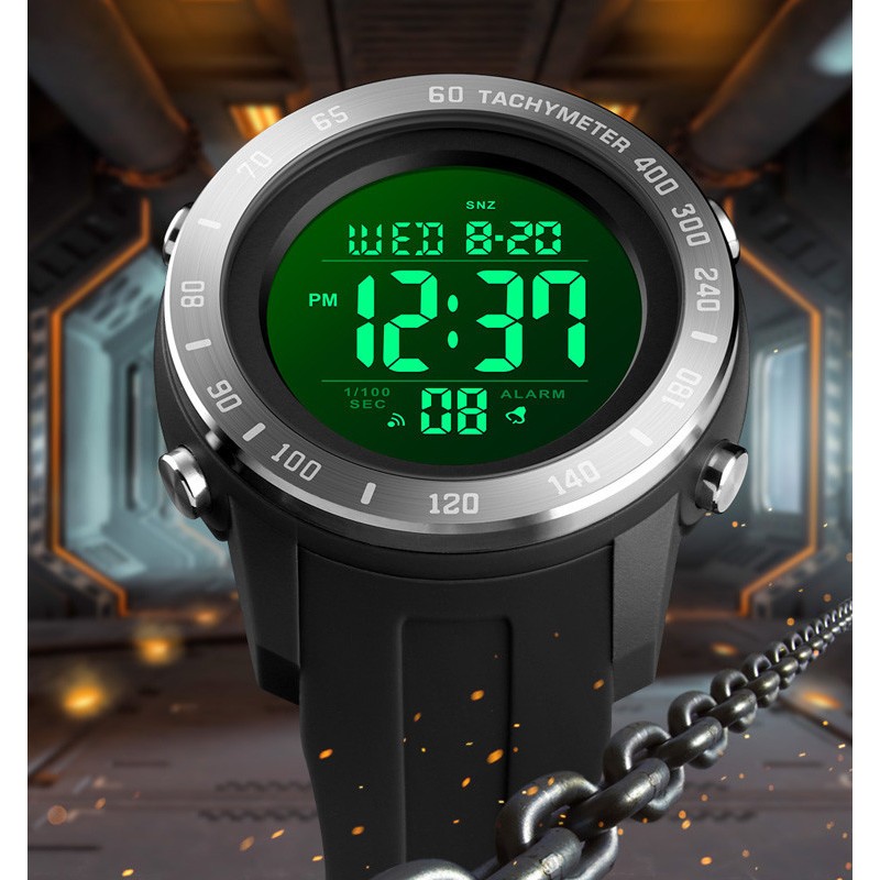 Чоловічий спортивний наручний годинник Skmei 1524 Чорний (1564428116)