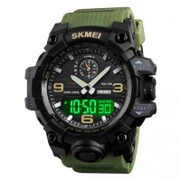 Годинник наручний чоловічий Skmei 1586 Army Green 1586AG (17157-hbr) Годинник наручний чоловічий Skmei 1586 Army Green 1586AG (17157-hbr)