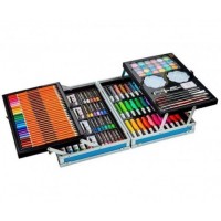 Набір для малювання та творчості No Brand ART set Єдиноріг дитячий в алюмінієвій валізі 145 предметів для юного художника Блакитний Набір для малювання та творчості No Brand ART set Єдиноріг дитячий в алюмінієвій валізі 145 предметів для юного художника Блакитний