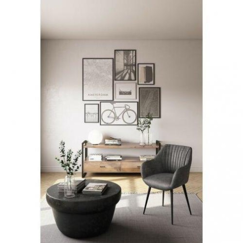 Тумба підставка для TV у стилі Loft NS-2096 680x800x300 мм Черный