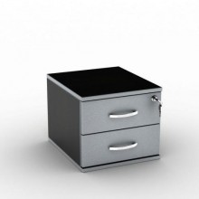 Тумба офісна Тиса Мебель Т-2 Чорний Алюміній 31x40.1x35 см