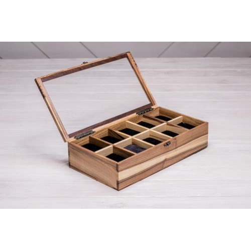 Скринька для зберігання наручних годинників ecoWalnut 8.2х34.2х18 см Скринька для зберігання наручних годинників ecoWalnut 8.2х34.2х18 см