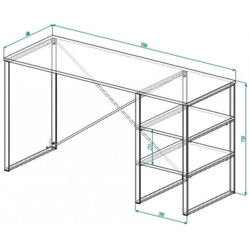 Стіл письмовий Art in Head Ascet 1400x500x730 Білий діамант (AS11010000030) Стіл письмовий Art in Head Ascet 1400x500x730 Білий діамант (AS11010000030)