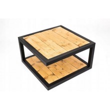 Журнальний столик GoodsMetall у стилі Лофт 800х800х400 Прага міні