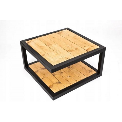 Журнальний столик GoodsMetall у стилі Лофт 800х800х400 Прага міні Журнальний столик GoodsMetall у стилі Лофт 800х800х400 Прага міні