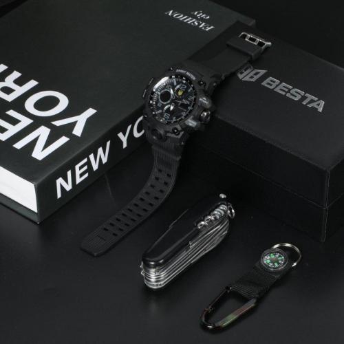 Годинник чоловічий наручний з компасом BESTA Box Peremoga Set Чорний (2446136759) Годинник чоловічий наручний з компасом BESTA Box Peremoga Set Чорний (2446136759)