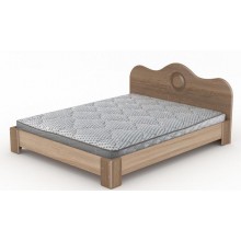 Двоспальне ліжко Компаніт-150 МДФ дуб сонома