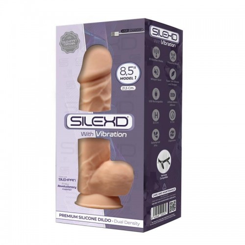 Фалоімітатор з вібрацією SilexD Norman Vibro Flesh (MODEL 1 size 8,5in), двошаровий, діаметр 5 см в інтернет супермаркеті PbayMarket!