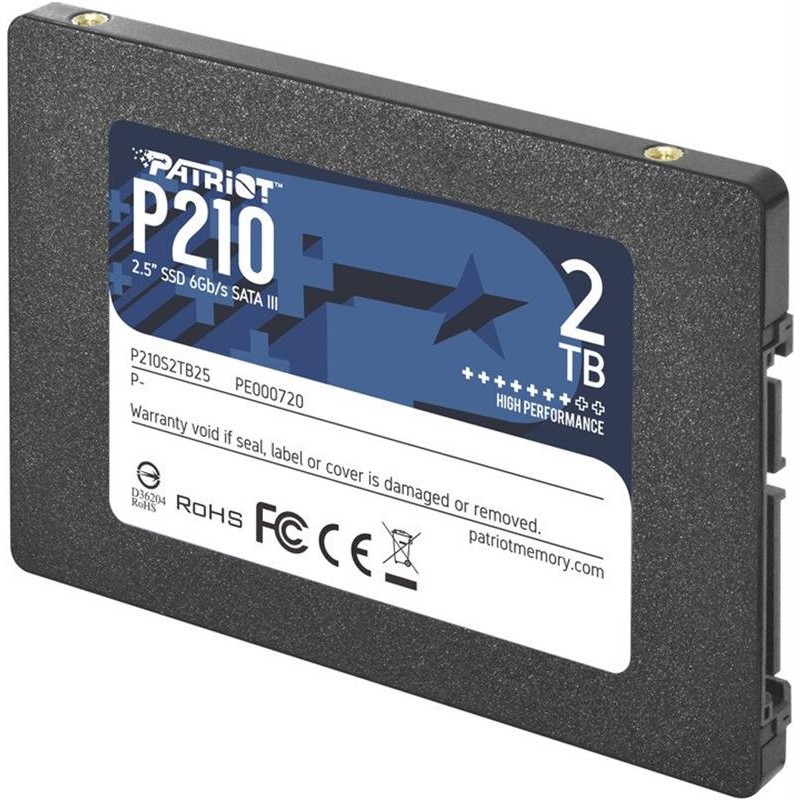 Накопичувач SSD 2TB Patriot P210 2.5 SATAIII TLC (P210S2TB25)