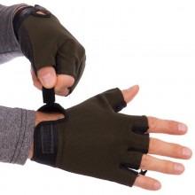 Тактичні рукавички з відкритими пальцями 5.11 BC-4379 Оливковий L (SKL1079)