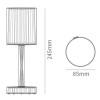 Настільна світлодіодна лампа RIAS Rose Diamond Table Lamp з пультом