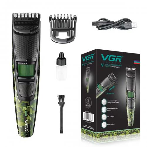 Машинка для стрижки волосся VGR V-053 акумуляторна 1 насадка 500mAh 5W Camo