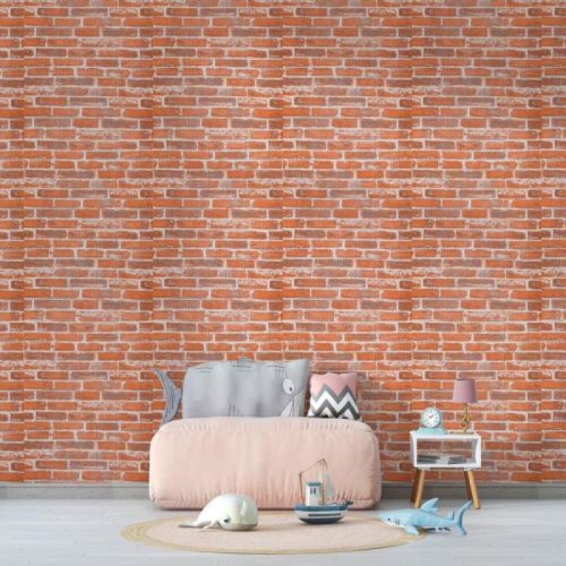 Самоклеюча 3D панель під руду катеринославу цеглу Sticker Wall 20000х700х3мм