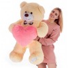 Плюшевий ведмедик з серцем Mister Medved Ренді 130 см Бежевий (032)