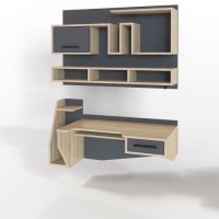 Комп'ютерний стіл Тиса Мебель Тіса Стиль-12 Сонома Графіт 560x520x1100 мм