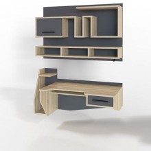 Комп'ютерний стіл Тиса Мебель Тіса Стиль-12 Сонома Графіт 560x520x1100 мм