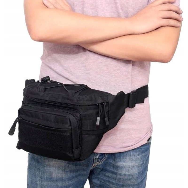 Тактична поясна сумка Edibazzar 17x12 см Чорний (1870554086)