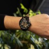 Наручний годинник чоловічий BESTA Skeleton UA Black Чорний (3121)