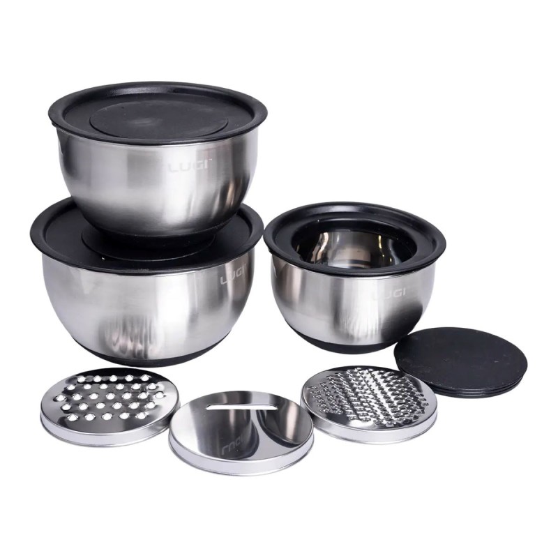 Набір салатниць Lugi 3 шт Хром (LG-02/3PCS)