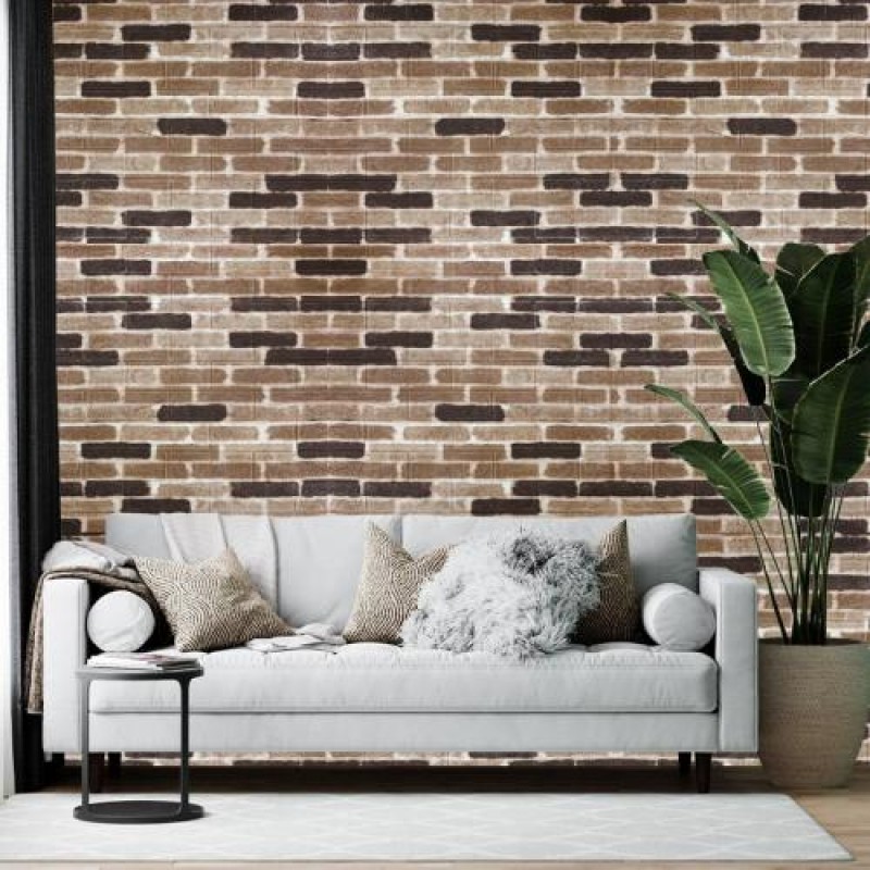 Самоклеюча 3D панель Sticker Wall під графітову цеглу катеринослав 700х770х3мм