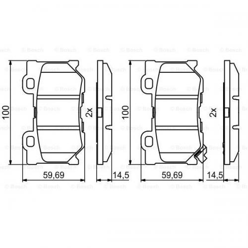 Колодки гальмові Bosch дискові задні INFINITI/NISSAN 370Z/FX/QX70/M/G/Q50/Q70/Q60 0986494863 в інтернет супермаркеті PbayMarket!