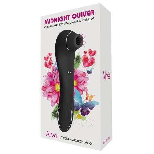 Вібратор і вакуумний стимулятор Alive Midnight Quiver Black - іграшка 2 в 1 в інтернет супермаркеті PbayMarket!