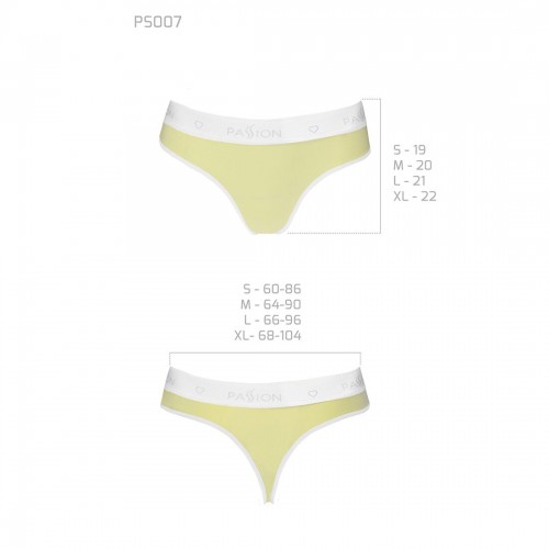 Спортивні трусики-стрінги Passion PS007 PANTIES yellow, size L в інтернет супермаркеті PbayMarket!