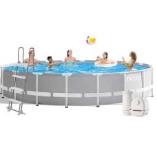 Каркасний басейн Intex 26756, 610 х 132 см (5 678 л/год, драбина, тент, підстилка)