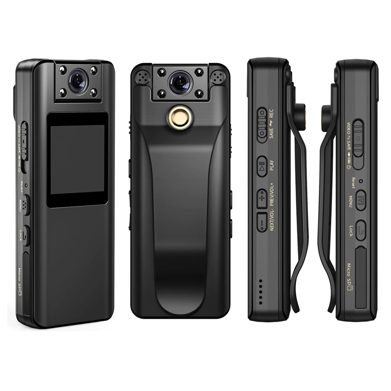 Міні камера - нагрудний відеореєстратор з поворотним об'єктивом, екраном та диктофоном Nectronix A22