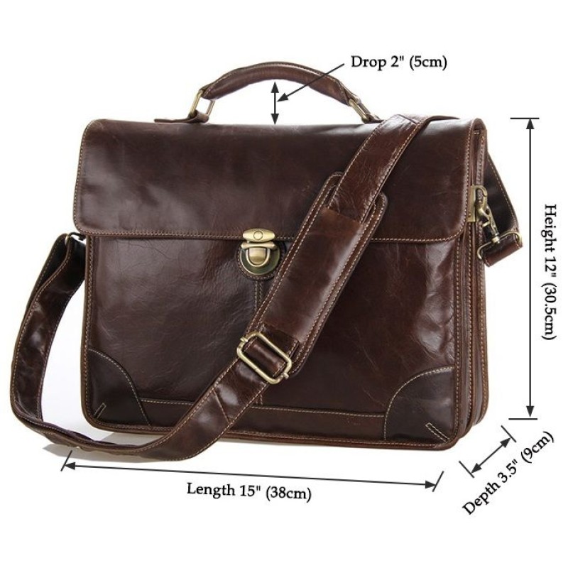 Сумка чоловіча Vintage 14085 для ноутбука Коричнева, Коричневий