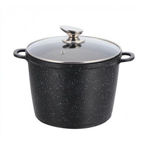 Каструля з кришкою мармурове покриття Benson BN-300 10 л Чорний Каструля з кришкою мармурове покриття Benson BN-300 10 л Чорний