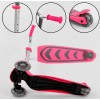 Самокат триколісний Best Scooter складане алюмінієве кермо, 4 колеса PU зі світлом Pink (102317)
